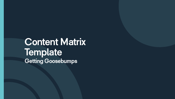 Content Matrix Template Download