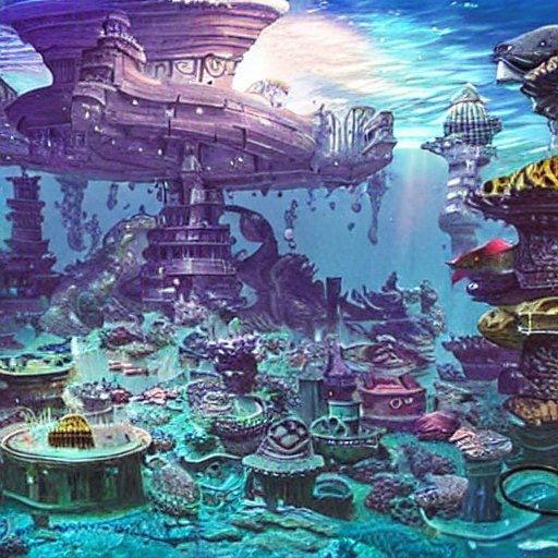 stable diffusion underwater city