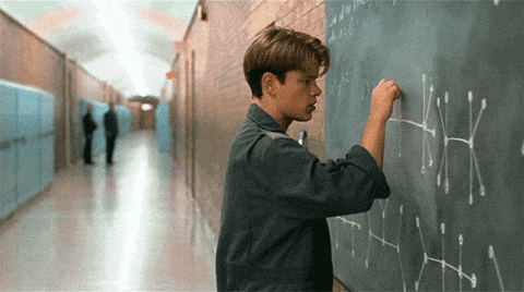 good will hunting solving math problem on chalkboard